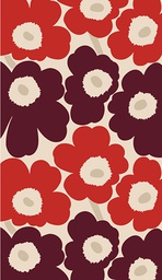 [4904219] 2-os Marimekko Unikko ruoste-viininp.